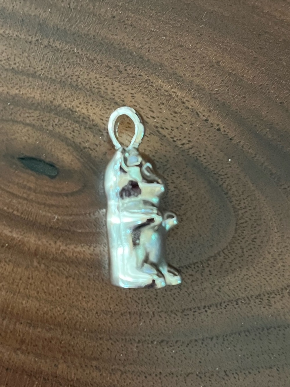 Teddy Bear Gummy Bear Charm Pendant silvertone NWOT - Picture 3 of 5